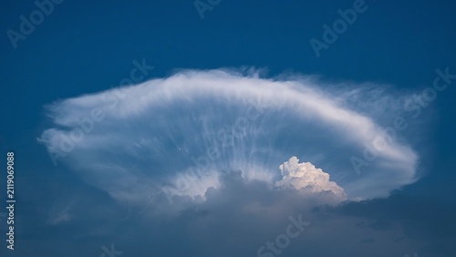 Spectacular Pileus Cloud Phenomenon Over Growing Cumulus