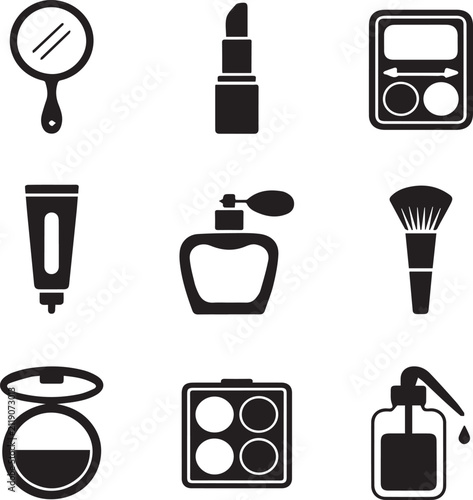 set of makeup icon appliances