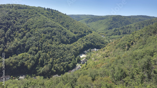 Photography Aerial view of Boppard town and surrounding nature from chairlift perspective