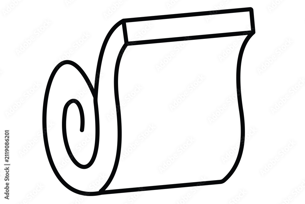 Obraz premium Rolled towels icon vector. Roll icon. Insulation material rolling, carpet roll icon.