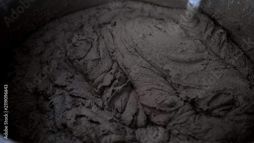 Mixing Mortar Close Up