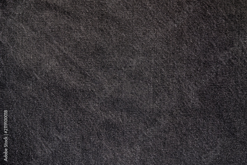 Faded Black Denim Fabric Texture Background