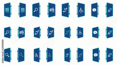 Icons for Education Accessibility and Disability Inclusion