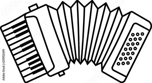 Accordion Outline Vector Illustration