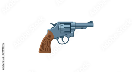Revolver Handgun Vector Illustration