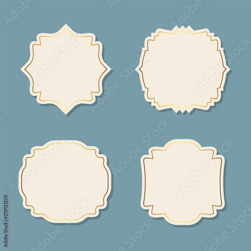 Vintage frames collection retro labels set for elegant designs and packaging