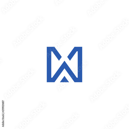 Abstract Letter MW Logo Design