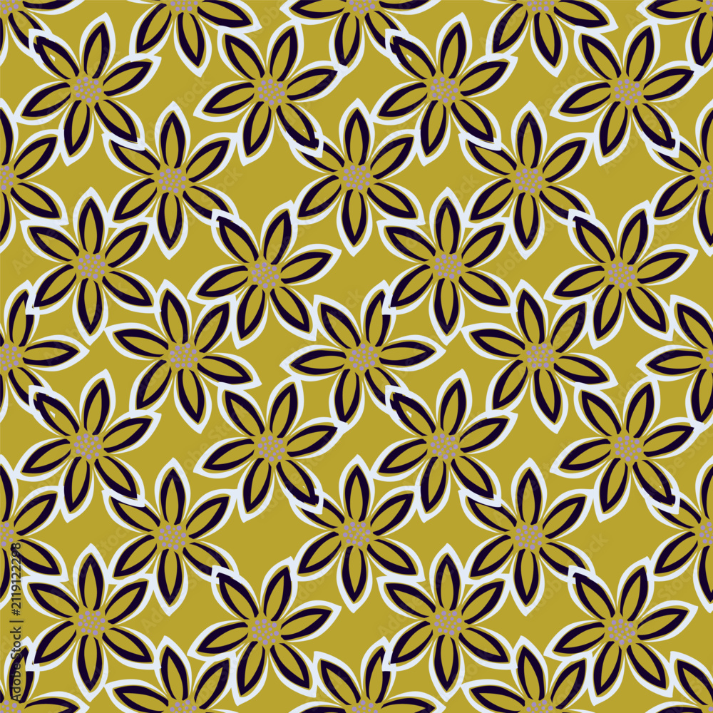 Fototapeta premium textile design with abstract flower pattern