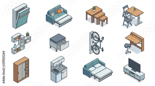 Office Workspace Essentials Icons.