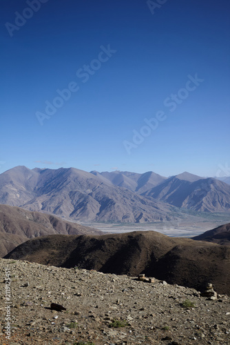 clouds over the mountains in Tibet