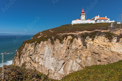 Cabo da Roca Lighthouse and Coastal Cliffs in Sintra, Portugal