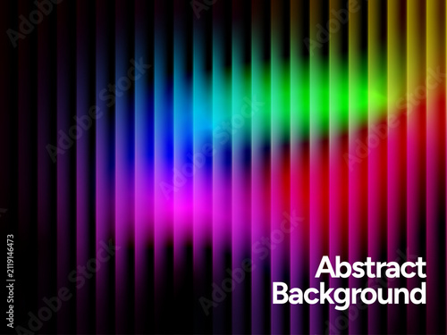 Abstract Neon Gradient Background with Vertical Light Stripes and Colorful Glow Wave Vector