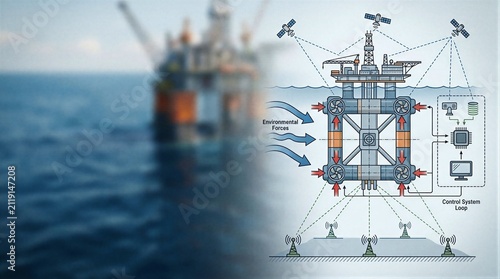Aerial view of a large oil ship in the ocean.