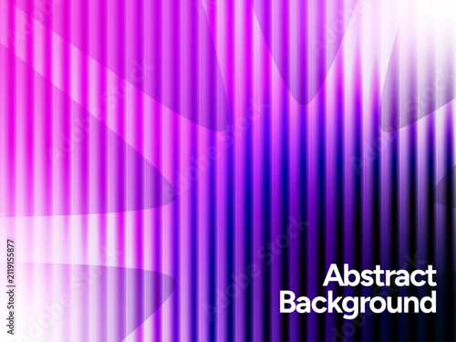 Abstract Purple Neon Gradient Background with Vertical Light Stripes and Smooth Wave Shapes Vector