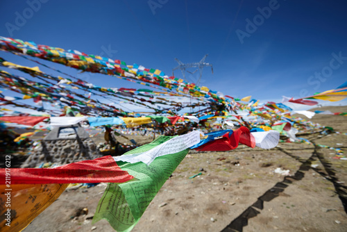 Quadro su tela tibetan prayer flags in tibet
