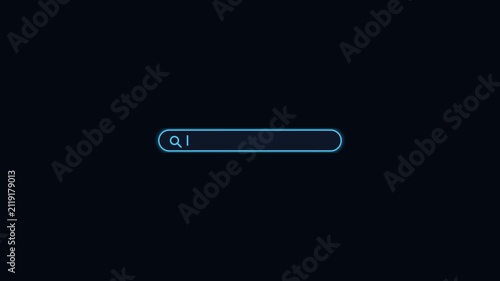 Search Bar Interface Blinking Cursor UI Motion Graphic
