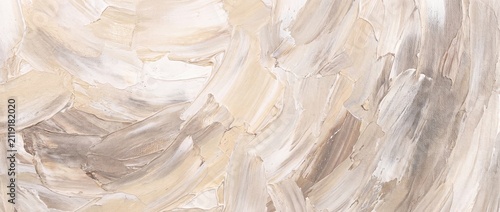 Obraz na plátne Abstract creamy beige with swirling brushstrokes shades beige calm artistic atmo