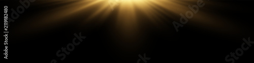 Realistic Sun Light Rays Effect on Transparent Background
