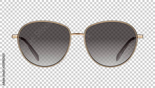 sunglasses vector illustration realistic with transparent glass