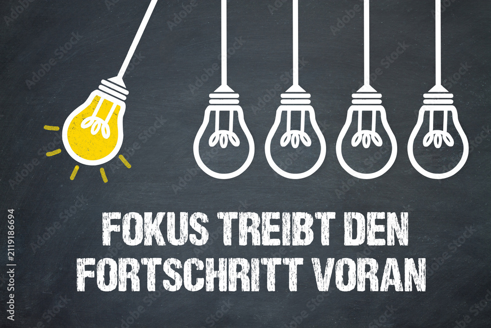 Fototapeta premium Fokus treibt den Fortschritt voran