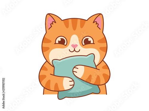 Cute Orange Tabby Cat Hug