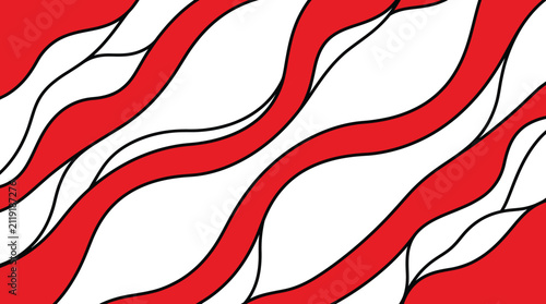 Abstract Red and White Wa