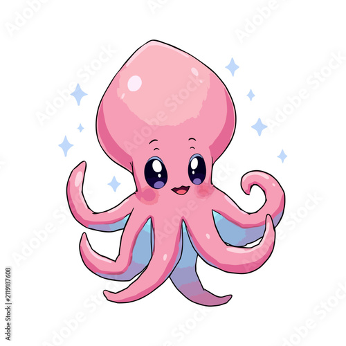 Cute Squid Clipart 06
