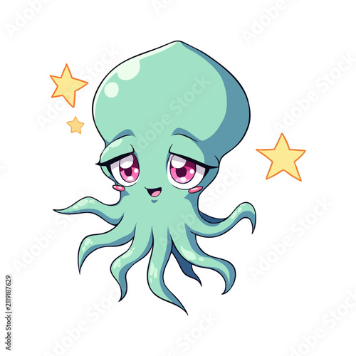 Cute Squid Clipart 03