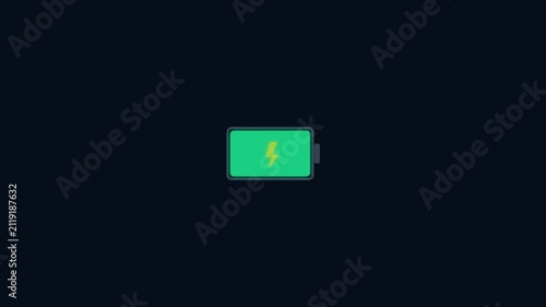 Battery Charging Status Indicator Level Motion Graphic