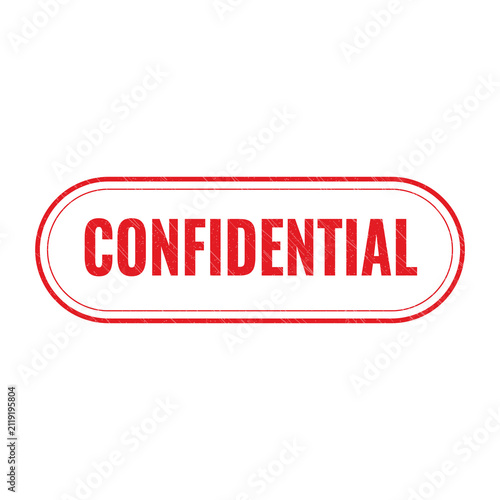 Red confidential stamp sign with grunge texture