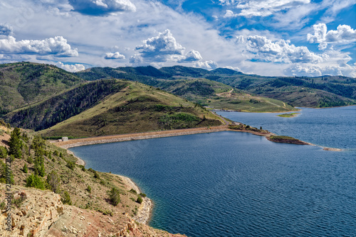 Принти на полотні The Soldier Creek Dam is an earth fill dam that impounds the Strawberry River ne