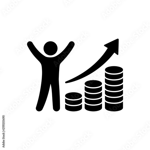 Canvas Print Wealth accumulation growth concept icon