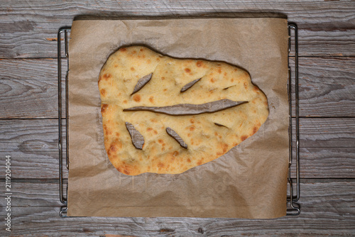 Canvastavla Homemade Fougasse Bread Cooling on Rack