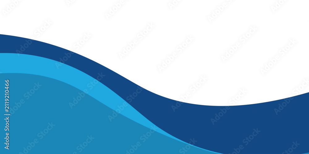 Obraz premium Blue and white business wave banner background, suitable for all fields, vector illustration.