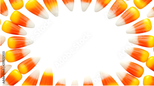 Halloween candy corn border frame