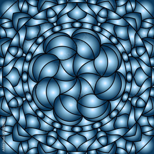Seamless abstract pattern of gradient shapes. Colorful unusual background creates three-dimensional shapes. A template for interior design and creative ideas