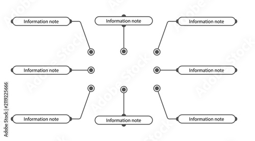 Text callout. A set of design elements for text information. A template for detailing and focusing on individual design elements