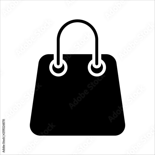 Shopping Bag Icon. Symbol isolated white background. vector illustration. color editable.