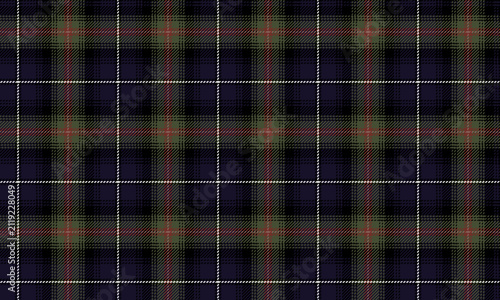 Foto Seamless plaid fabric in blue, green, red, and white is perfect for textiles and apparel design, creating garments such as shirts, dresses, and skirts, adding vibrancy and a distinctive fashion style