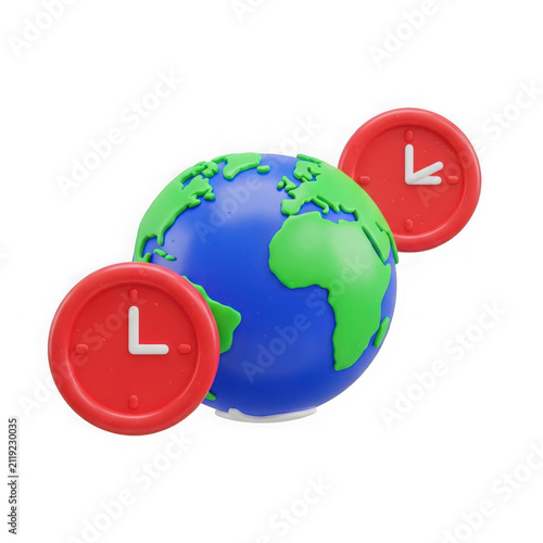 3d rendered image of a globe with red letters l on three continents