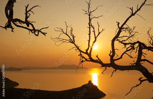 Sunset on the sea