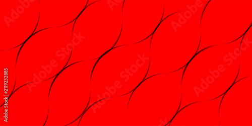 Seamless geometric red pattern background with soft overlapping shadows