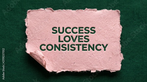 Bild auf Leinwand Success loves consistency motivational sign