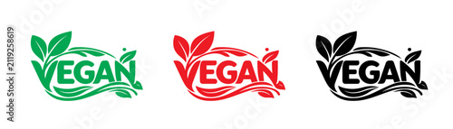 Vegan Food Icon Set – Organic Bio Eco Labels, Green Leaf Badges, Natural Product Symbols, Isolated Vector