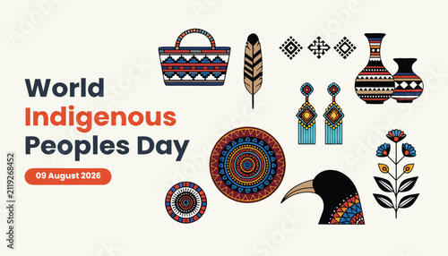 Canvastavla World indigenous peoples day celebration with traditional cultural elements