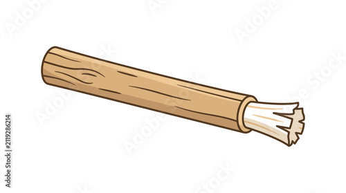 Paintbrush With Bristles Vector Illustration On White Background