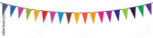 Bunting flags banner best for Birthday party and carnival garland decoration. Vector illustration