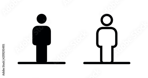 Fotografie Silhouette of a person standing, representing individual, user, or human icon