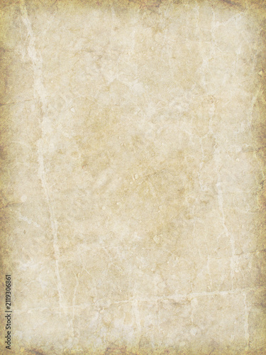 Old grunge antique paper texture background with weathered parchment surface pattern design