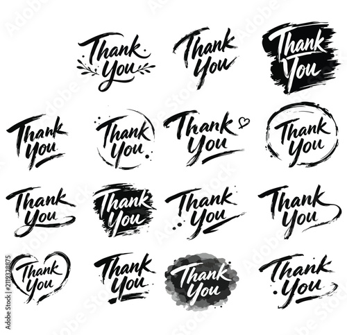 Thank You Hand Lettering Typography Bundle